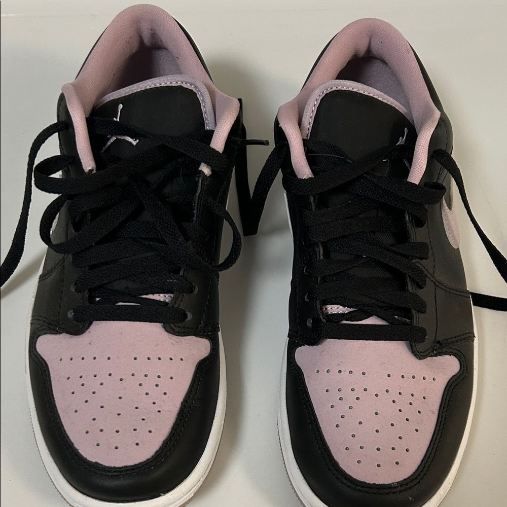 Black & Light Pink Low-Top Sneakers